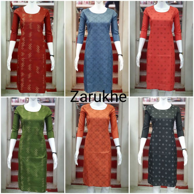 Ff Zarukhe Cotton Printed Regular wear Designer Kurti Collection